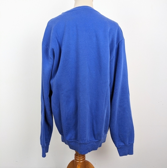 Reebok Crew Neck Sweater Tunic Size Large Blue Neon Green - Picture 8 of 10